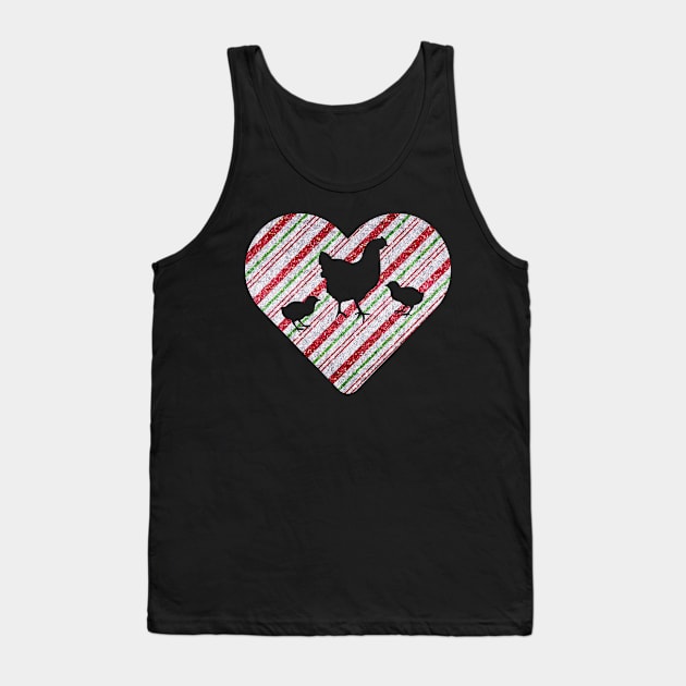 Chickens Christmas Gift Tank Top by JKFDesigns